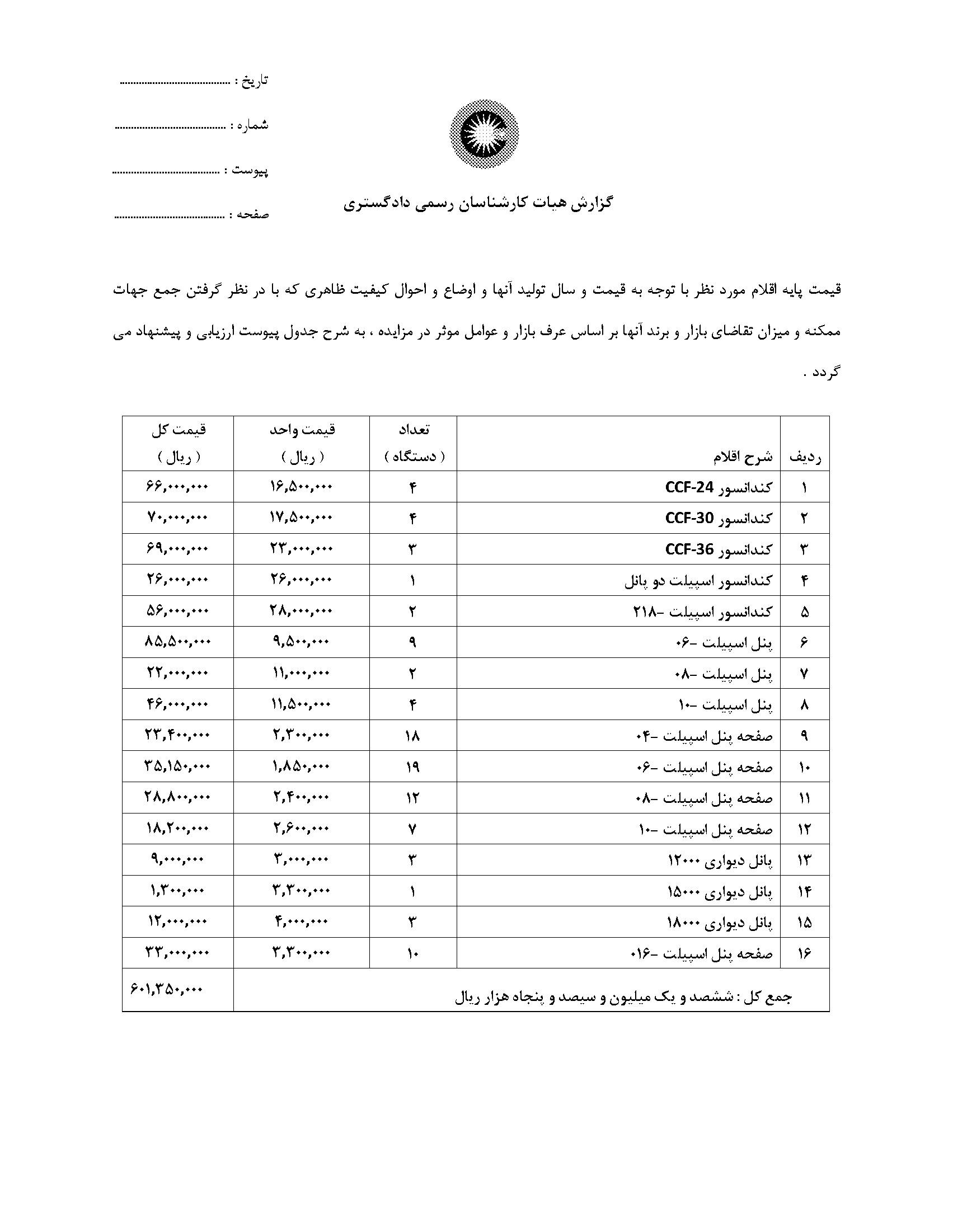 مزایده پکیج و یونیت های سردساز ( برودتی )